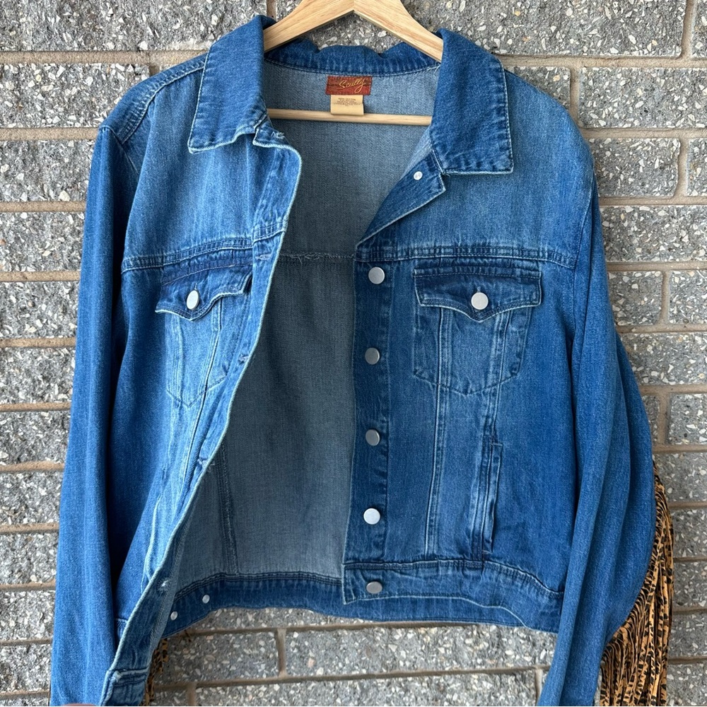 NWT Women’s Scully Fringe Cotton Blend Leopard Cheetah Western Denim Jacket XL - Picture 13 of 13